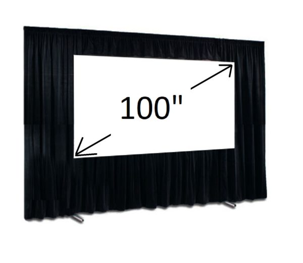 100" Fast Fold Screen 16:9 and Drape kit