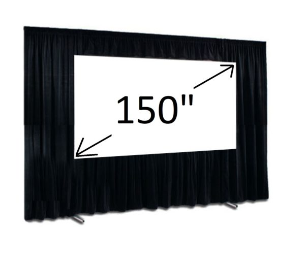 150" Fast fold screen 16:9 and Drape kit