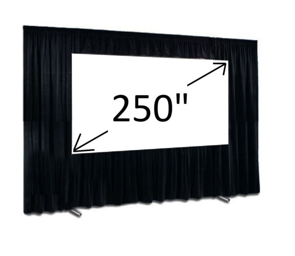 250" Fast Fold screen 16:9 with Drape kit